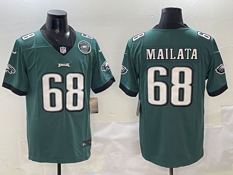 Men Philadelphia Eagles #68 Mailata Green Second generations 2025 Nike Vapor Limited NFL Jersey style 4->philadelphia eagles->NFL Jersey